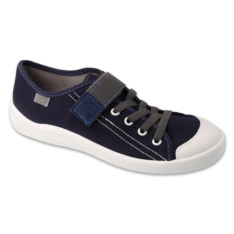 Befado barns sneakers med kardborrbrev 251q047 marinblå 2