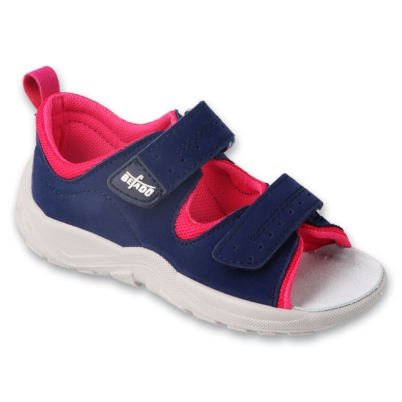 Befado Children's Sandals Leather Insert 721p004 Navy-rosa blå 1