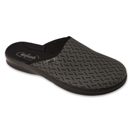 Befado pu-tofflor för män med tryck 548M044 grå 1