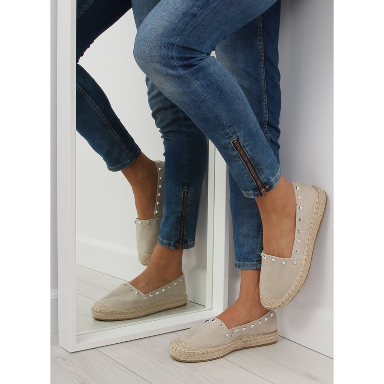 Beige espadrillor för kvinnor 99-17 beige 1
