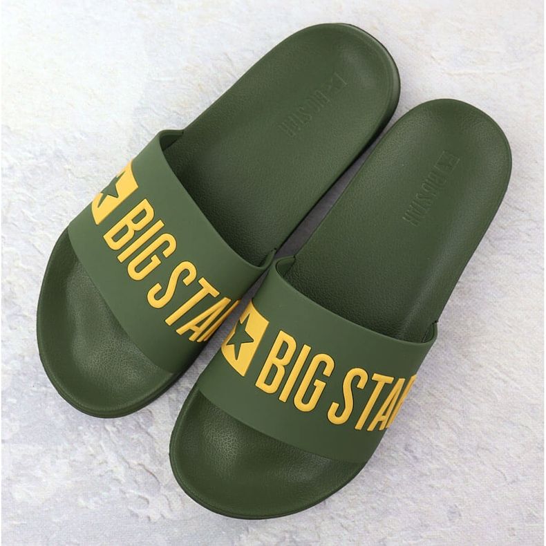 Mäns flip -flops poolstränder Green Big Star SS174360 grön 2
