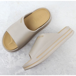 Kvinnors flip flops på plattformen Beige Pool Beige Big Star SS274424 2