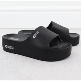 Kvinnors flip flops på plattformen Black Big Star SS274721 strandplattform svart 2