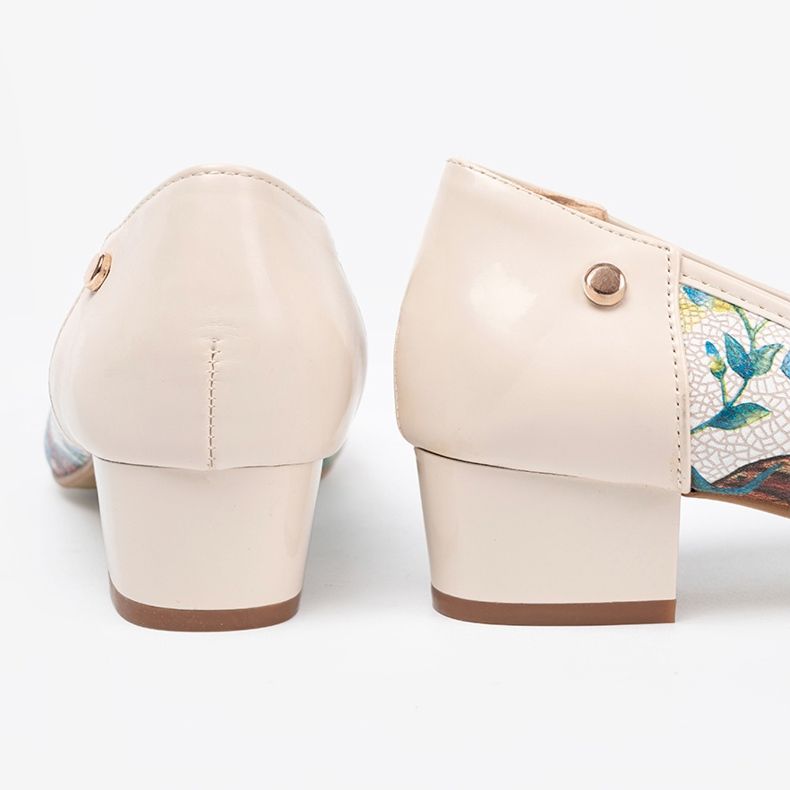 Goodin Kvinnors pumpar med ett exotiskt mönster mångfärgad 1