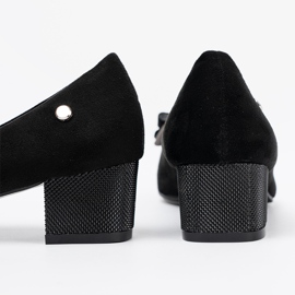 Goodin Svarta pumpar med en båge på stolpen 1