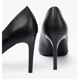 Sergio Leone Klassiska svarta pumpar på en hög häl 2