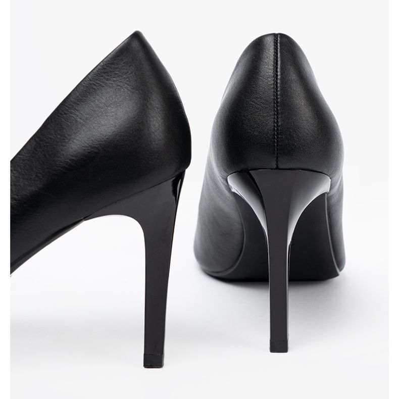 Sergio Leone Klassiska svarta pumpar på en hög häl 2