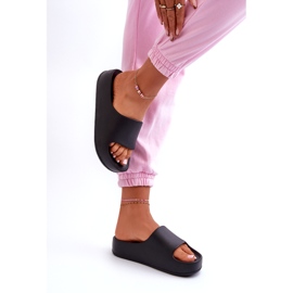 Kvinnors flip flops på plattformen svart skum 3