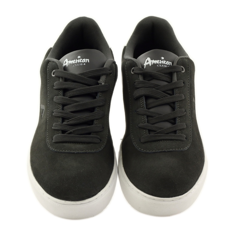 American Club Sportskor för män, grå 17003 lädersneakers mångfärgad 4