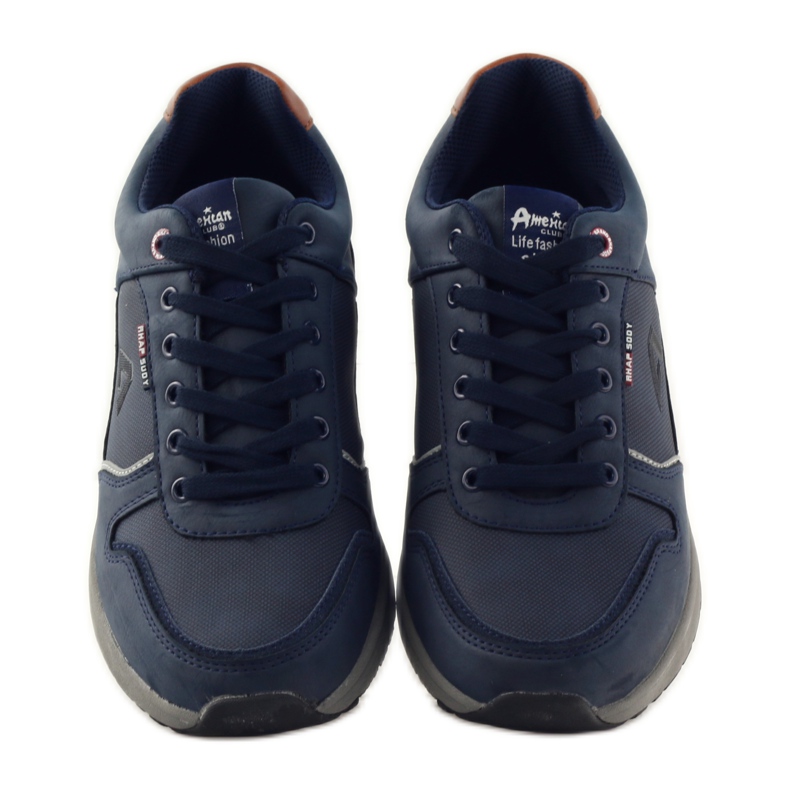 American Club Sportskor för män American 610184 marinblå sneakers 4