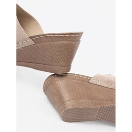 Goodin Beige plattformsflipflops för kvinnor 1