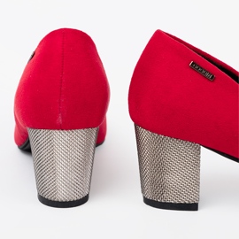 Goodin Röda kvinnors pumpar på en silverpost 2