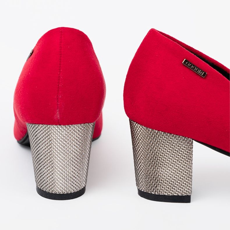 Goodin Röda kvinnors pumpar på en silverpost 2