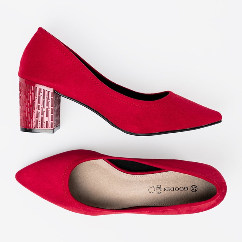 Goodin Eleganta pumpar på en dekorativ stolpe röd 2