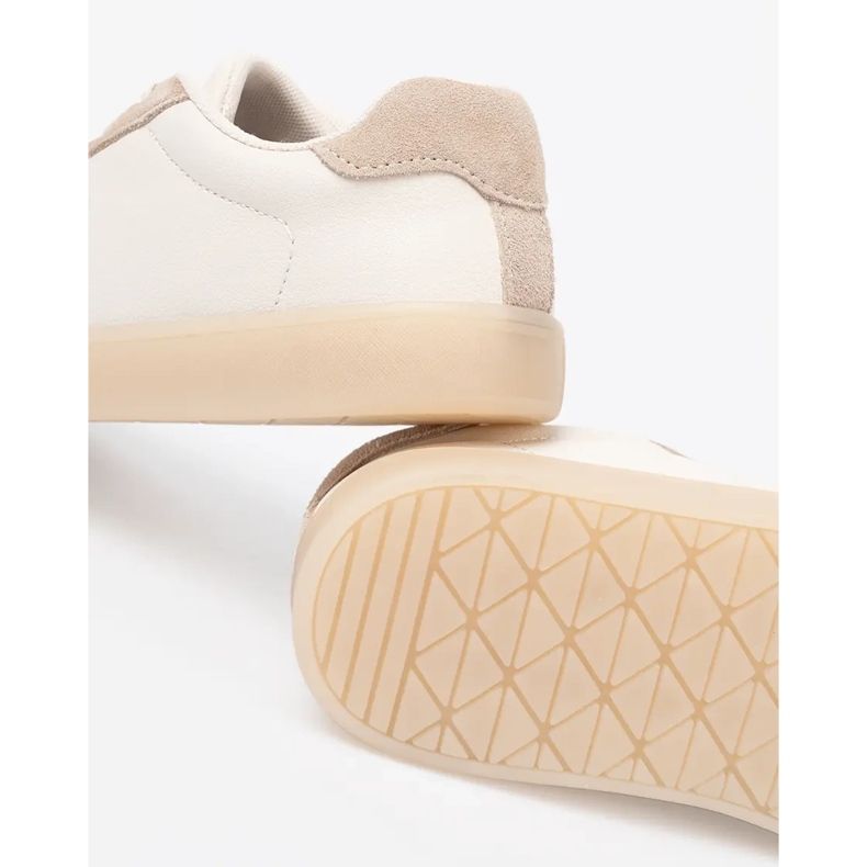 Sergio Leone Kvinnors vita och beige sneakers 1