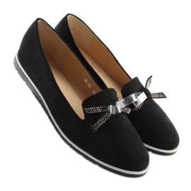 Svarta loafers för dam JN-182 svart 4