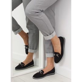 Svarta loafers för dam JN-182 svart 1