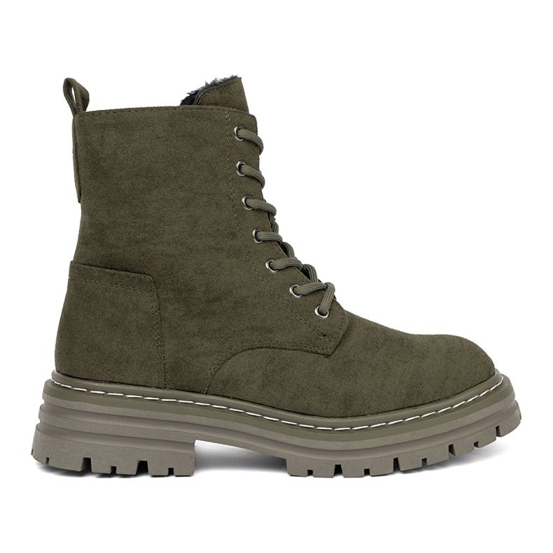 Mörkgröna kvinnors stövlar med mocka finish Sergio Leone 2