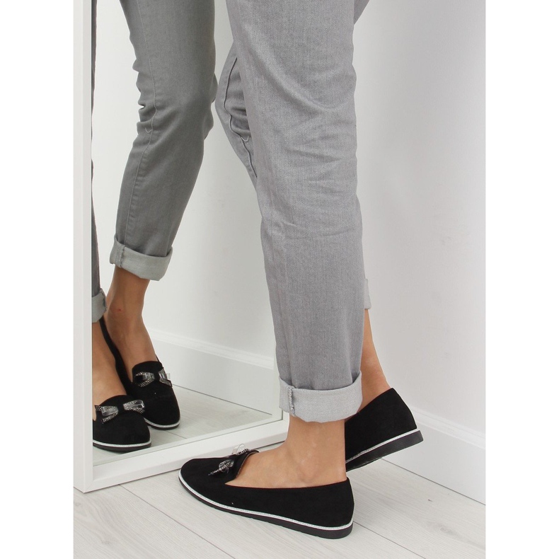 Svarta loafers för dam JN-182 svart 2