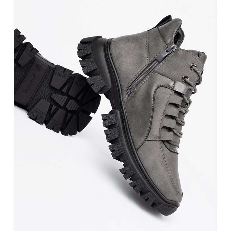 Sergio Leone tjocka spetsar -fällor med tjock sula grå 1