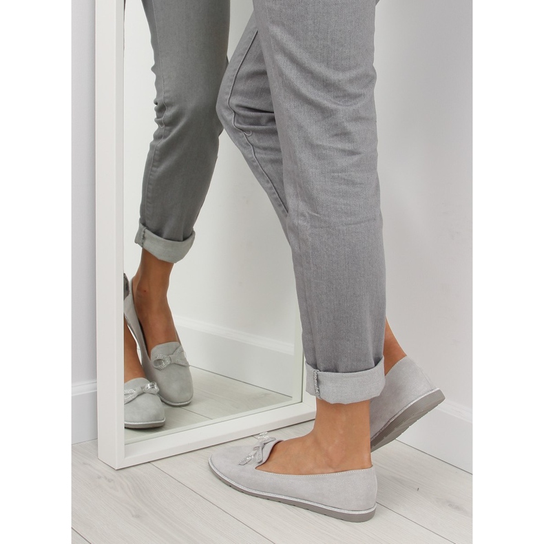 Grå Loafers dam JN-182 grå 2