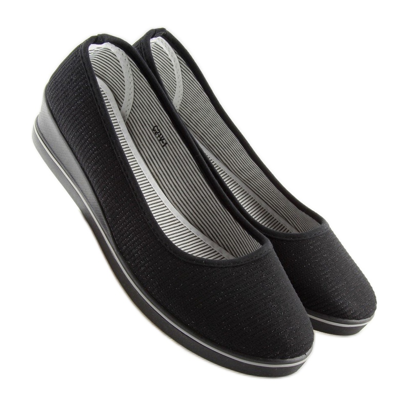 Svarta c21v svarta wedge ballerinas 1