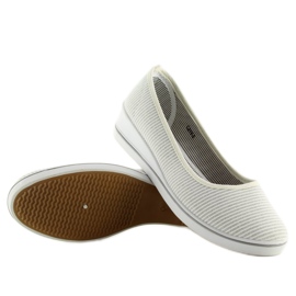 Silver wedge ballerinas c21v Silver grå 2