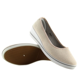 Guld c21v Guld wedge ballerinas brun 2