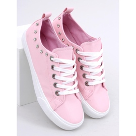 Sneakers med rosa cubic zirconias BL122p Pink 1