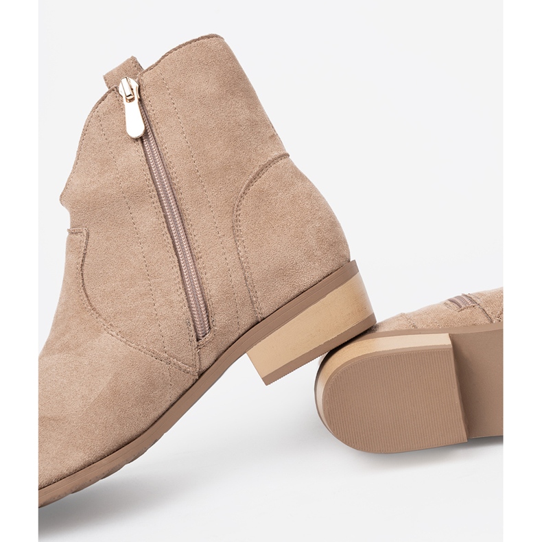 Seastar Beige stövlar mocka cowboy stövlar 2