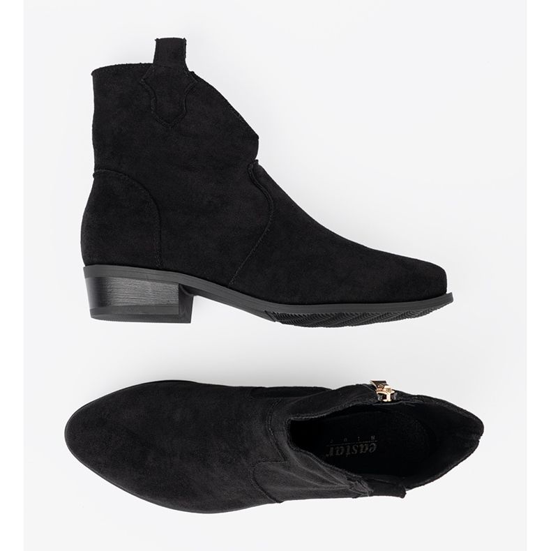 Seastar Svarta stövlar mocka cowboystövlar 2