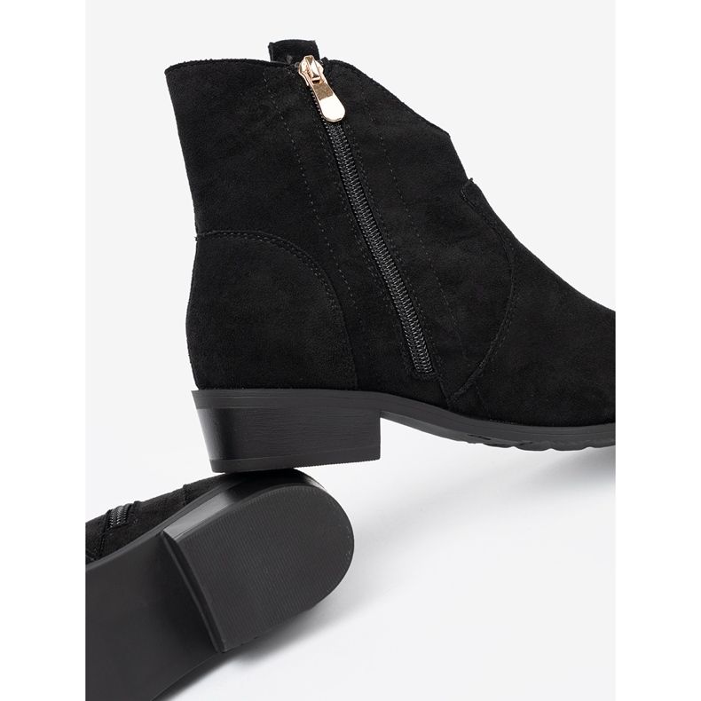 Seastar Svarta stövlar mocka cowboystövlar 1