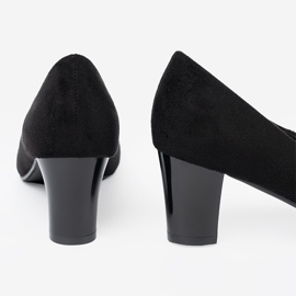 Goodin Svarta kvinnors pumpar med en dekorativ blomma 1