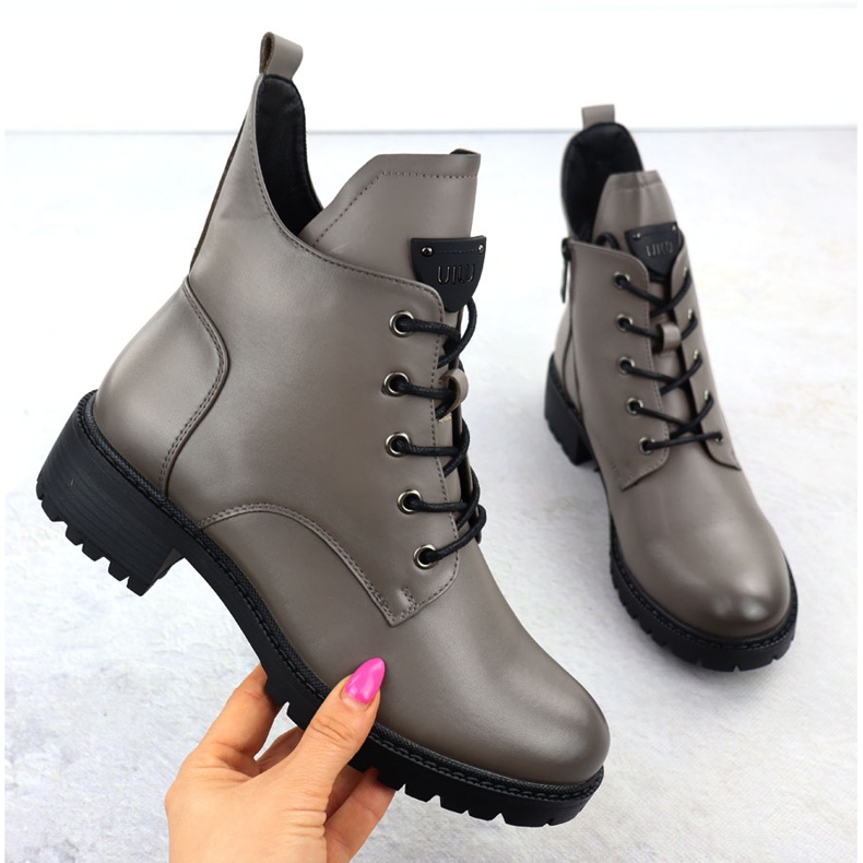 Kvinnstövlar isolerade grå Vinceza 58609 isolerade 1