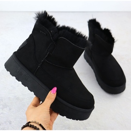 Vattentäta snöstövlar på Black Big Star SS274116 -plattformen svart 1