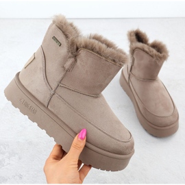 Vattentäta snöstövlar på Beige Big Star SS274117 Beige -plattform 1