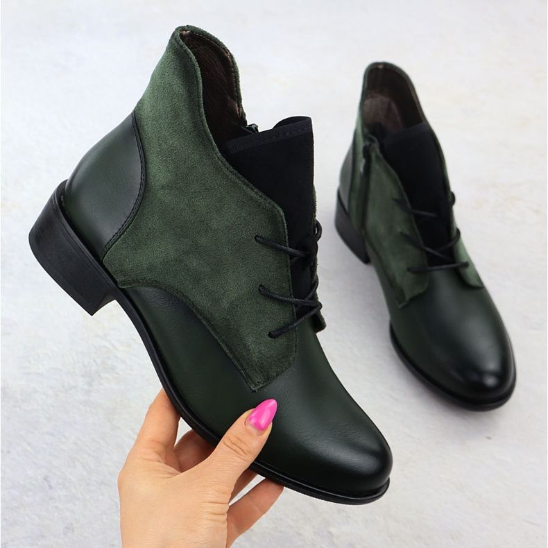 Jezzi Kvinnors isolerade gröna stövlar ASA198-15 1