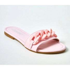 Rosa flipflops med en matt Aliyan-kedja 2