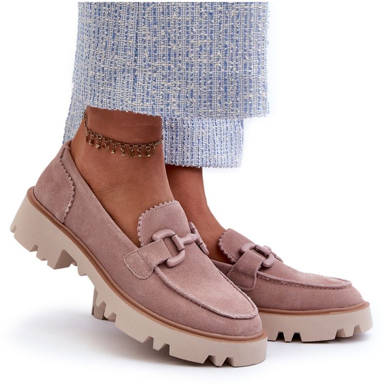 S.Barski Mocka dammockasiner med dekoration D&amp;A TW117 Rosa 5