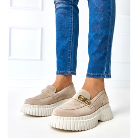 Karino beige mockaskor 2