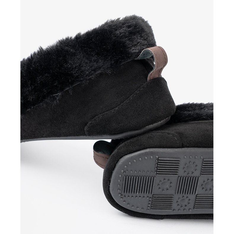 Shelvt Mjuka, svarta tofflor som loafers med en båge 1