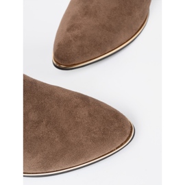 Shelvt Mörka beige mocka stövlar på posten 2