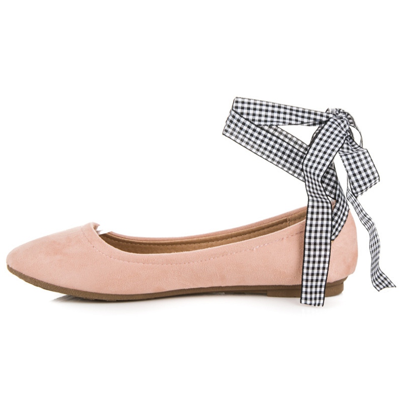 Ch. Creation Ballerinor i mocka med band rosa 1