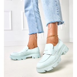 Blå kvinnors loafers från Eco -Leather Kirna 2