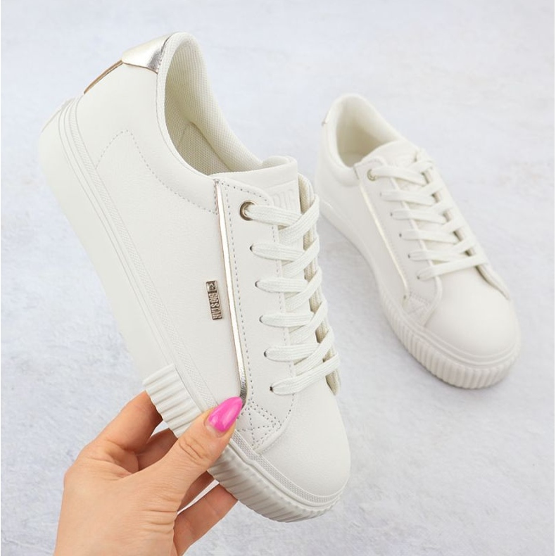 Big Star Eco -Leather Sneakers i SS274027 Int2164b vit 1