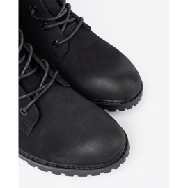 Shelvt Fashionabla svarta arbetare med dekorativ snörning 1