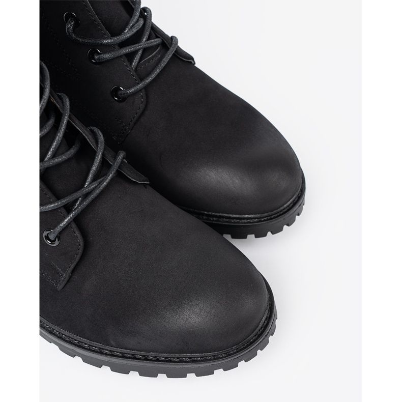 Shelvt Fashionabla svarta arbetare med dekorativ snörning 1