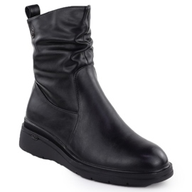 Women's Boots on Wedges Black Vinceza 26-58557 svart 1