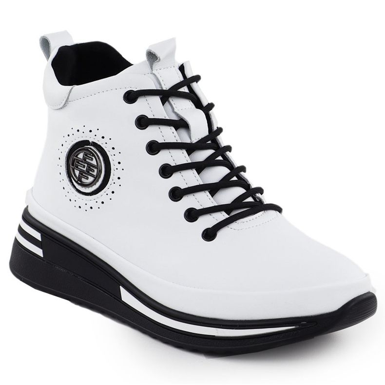 Filippo DBT4215 läderkilar vit 1