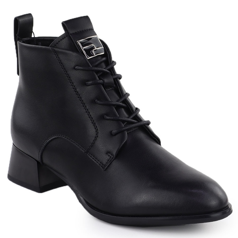 Svart Vinceza 66805 Läderhöga klackar 1